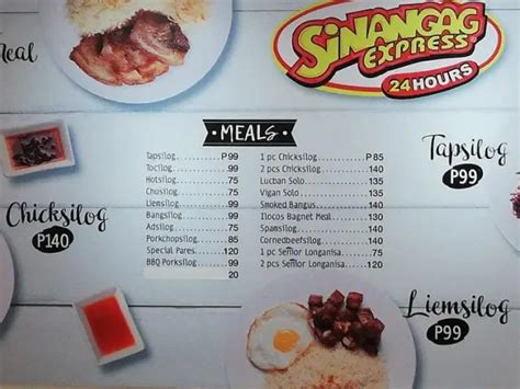 sinangag express menu 2023